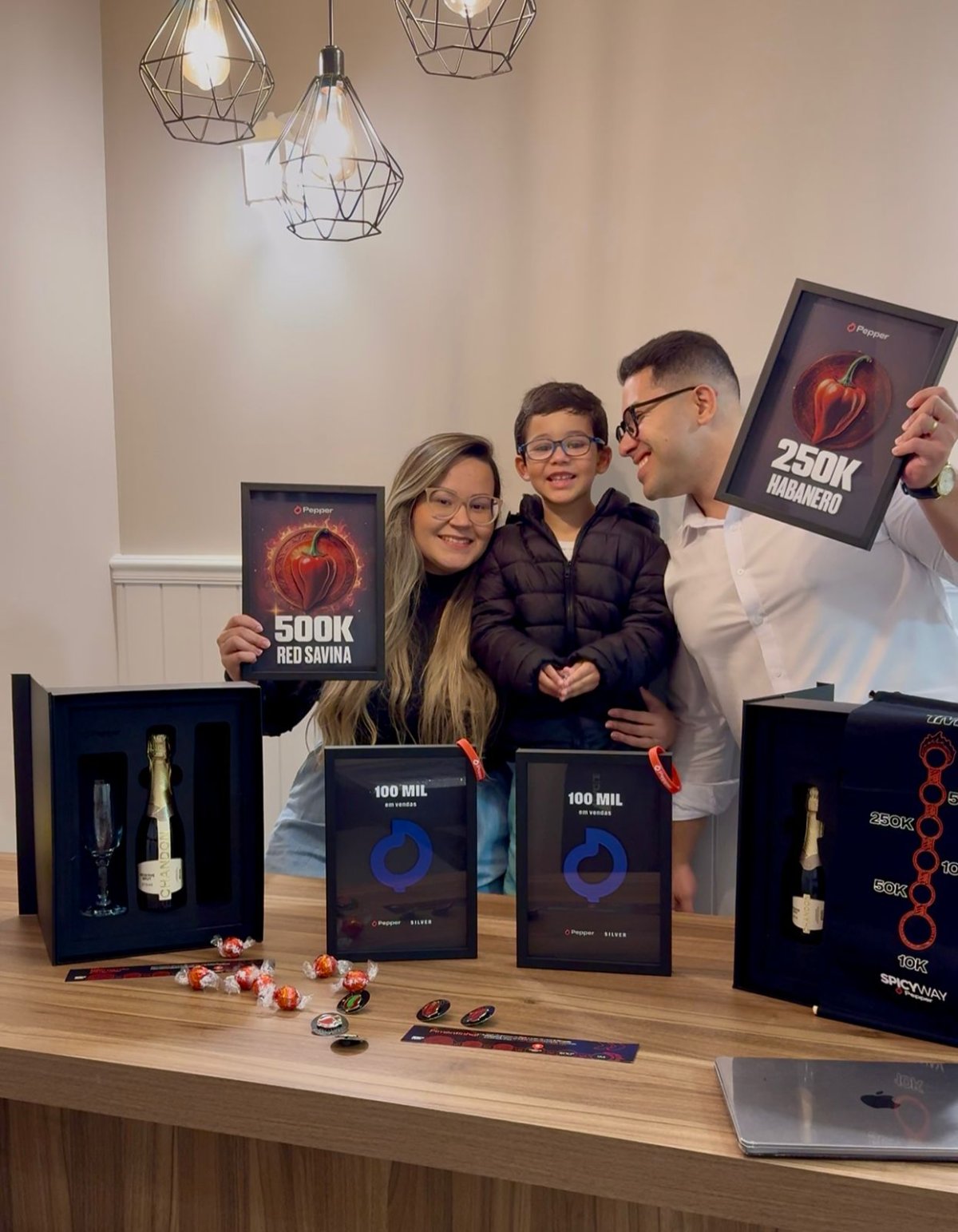 Pablo com a família